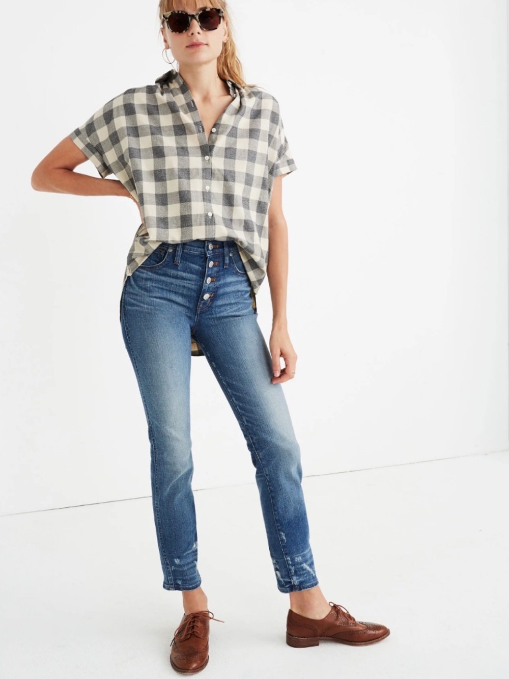 Madewell Slim Straight Button Fly Edition - Distressed Jeans Size 29